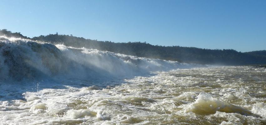 The Moconá Falls in Argentina.