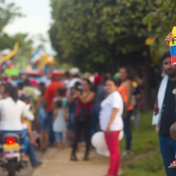 Marcha contra el fracking en San Martin, Cesar, Colombia