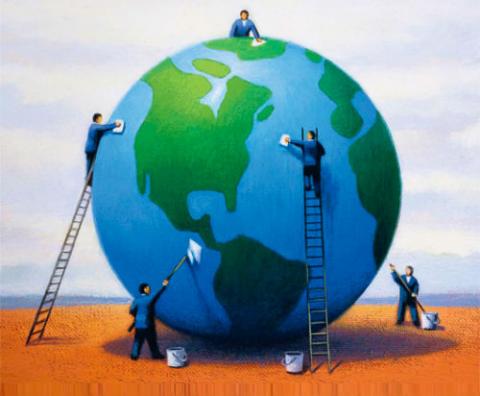 Ilustración sobre la Cumbre de la Tierra: Fuente: Revista Seguridad y Medio Ambiente.